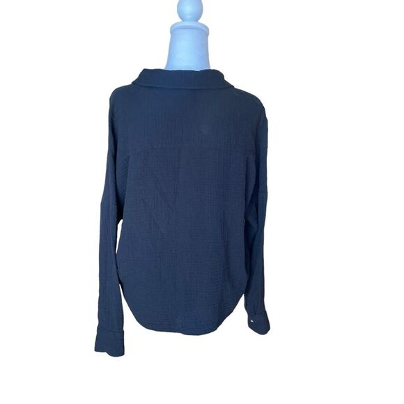 Loft Lounge Button Up Thermal Cardigan Sweater With Front Tie Womens Size Medium - Picture 2 of 9